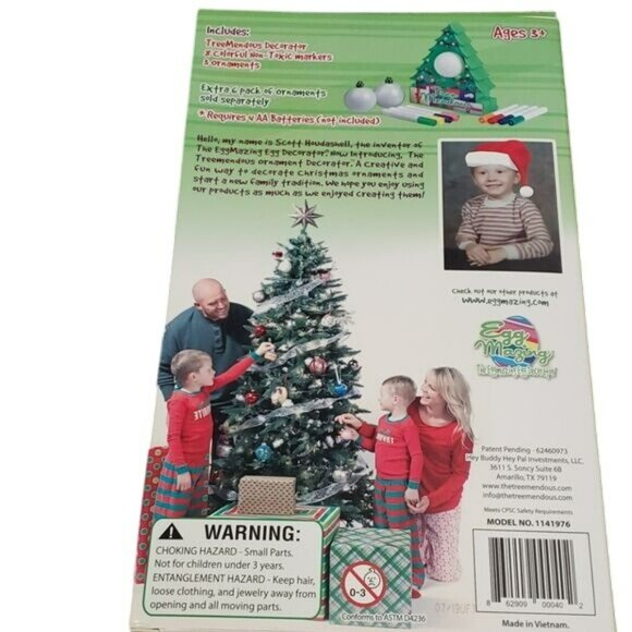 Tree Mendous Christmas Ornament Decorator Craft Kit and 6 Piece Refill Kit NWT - Picture 4 of 12